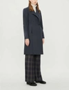 Ted Baker Embellished-trim Wool-blend Wrap Coat In Charcoal