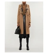 Ted Baker Corinna Faux-fur Trim Wool-blend Coat In Tan