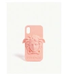 Versace Medusa Logo Silicone Iphone X Case In Shell Pink