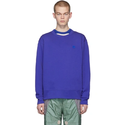 Acne Studios 'fairview Face' Sweatshirt In Blue