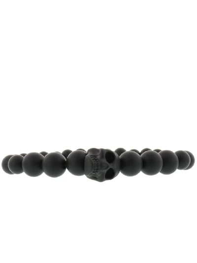 Alexander Mcqueen Skull Ball Bracelet In Black