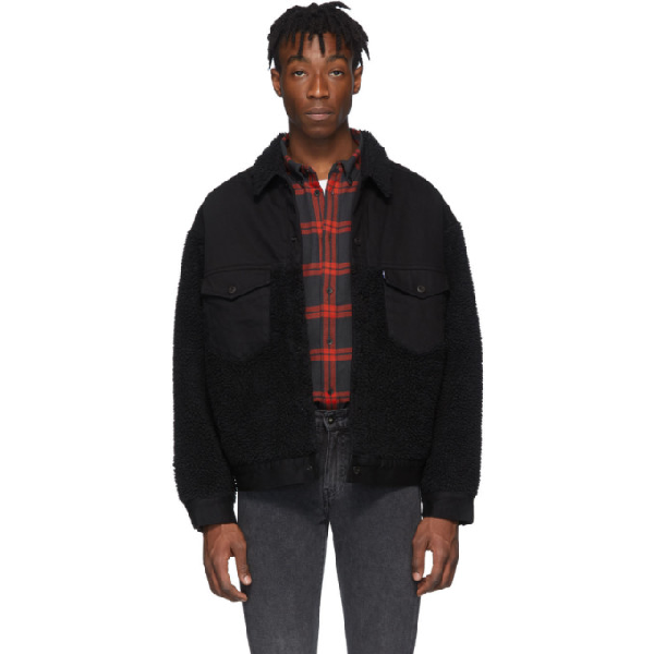 levis oversized sherpa trucker