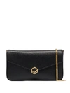 Fendi Chain-trimmed Logo-embellished Leather Bag  In Black