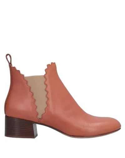 Chloé Ankle Boot In Tan