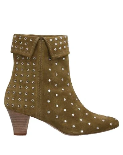 Goosecraft Ankle Boots In Military Green