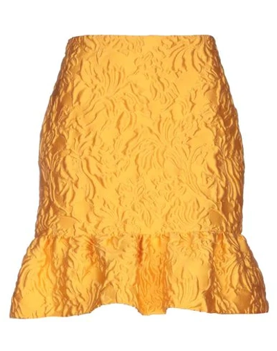 Moschino Midi Skirts In Orange