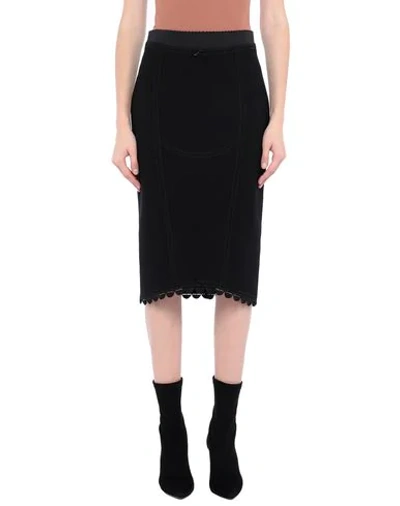 Marco De Vincenzo Knee Length Skirt In Black