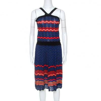Pre-owned Missoni M  Multicolor Chevron Knit Sleeveless Dress M