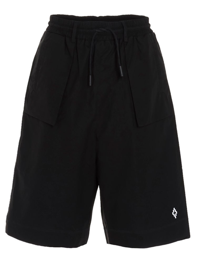 Marcelo Burlon County Of Milan Embroidered-motif Track Shorts In Black