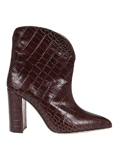 Paris Texas Women's Brown Leather Ankle Boots