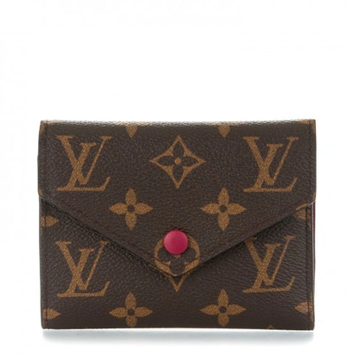 Pre-owned Louis Vuitton  Wallet Victorine Monogram Fuchsia Lining