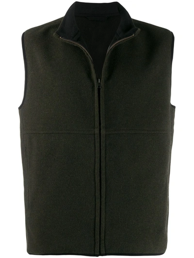 Holland & Holland Zipped Gilet In Green