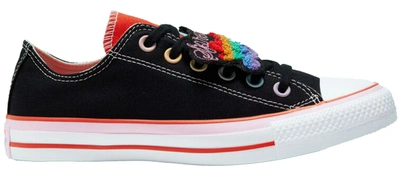 Pre-owned Converse Chuck Taylor All Star Ox Millie Bobby Brown (women's) In Black/mandarin Red-pink Lady