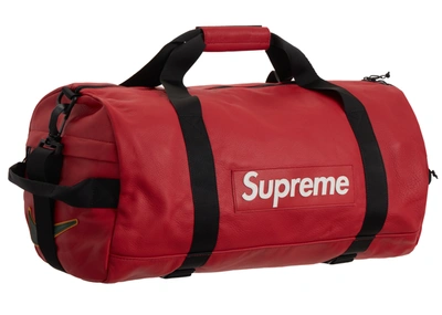 Pre-owned Supreme  Nike Leather Duffle Bag Red