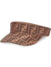 Fendi Ff Motif Visor In Brown