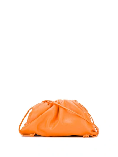 Bottega Veneta Small Drawstring Clutch Bag In Orange