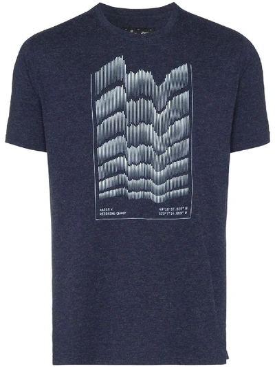 Asics X Reigning Champ Ascent Printed T-shirt In Blue