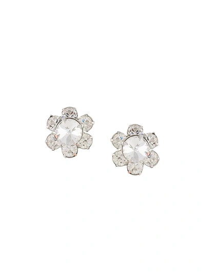 Jennifer Behr Gwenda Crystal Earrings In Silver