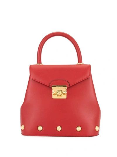 Pre-owned Ferragamo Icon Motif 2way Bag In Red