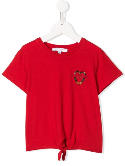 Givenchy Kids' Logo Short-sleeve T-shirt In Red