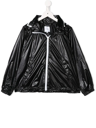 Givenchy Kids' Hooded Zipped Jacket In Black