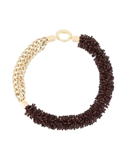 Litkovskaya Zgarda Dual-textured Necklace In Purple