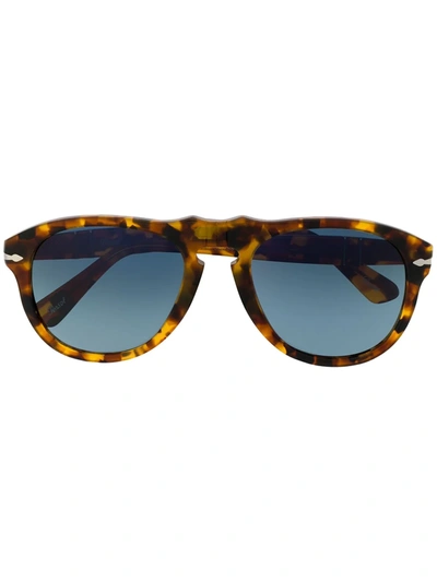 Persol Chunky Frame Sunglasses In Brown
