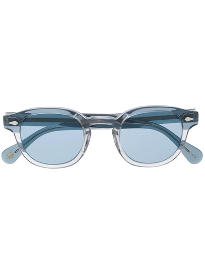 Moscot Lemtosh Round Frame Sunglasses In Blue