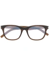 Saint Laurent Sl286 Round Glasses In Brown