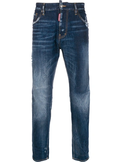 Dsquared2 Dark Shadow Straight Jeans In Blue