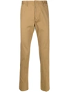 Dsquared2 Logo Plaque Tailored Trousers In Neutrals
