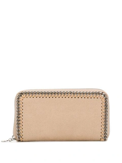 Stella Mccartney Falabella Continental Wallet In Neutrals