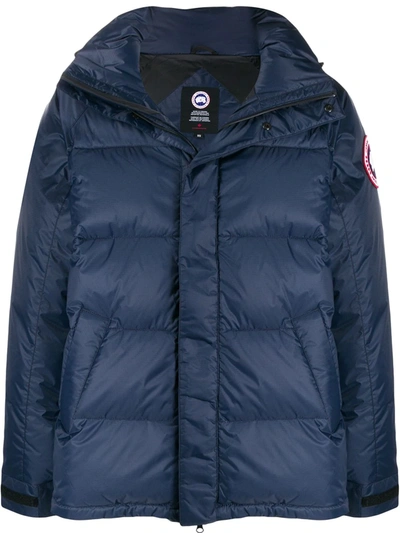 Canada Goose Quilted Down Jacket In Blue