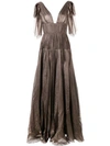 Maria Lucia Hohan Pleated Silk Dress In Bronze