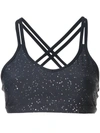 Beyond Yoga Double Back Sports Bra In Blue