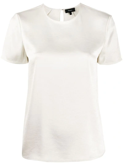 Theory Textured T-shirt In White
