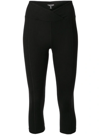 Year Of Ours Ribbed Crapri Trousers In Black