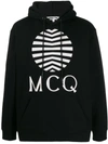 Mcq By Alexander Mcqueen Logo-print Hooded Sweatshirt In Black