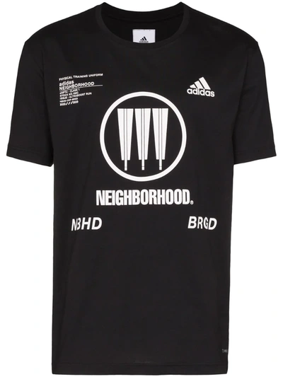 Adidas Originals Adidas X Neighborhood Logo T-shirt In Black ,white