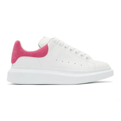 Alexander Mcqueen Raised-sole Low-top Leather Trainers In White