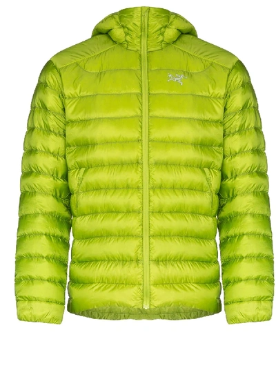 Arc'teryx Cerium Lt Quilted Hooded Jacket In Green
