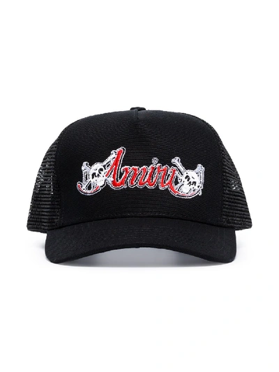 Amiri X Mötley Crüe Logo-embroidered Baseball Cap In Black