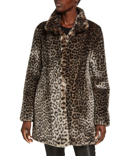 Calvin klein faux leopard hotsell coat