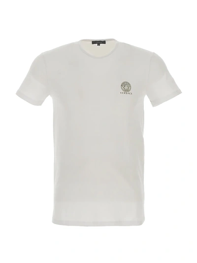 Versace Crewneck Logo T-shirt In White
