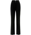 Balenciaga V-neck Wide-leg Trousers In Noir
