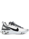 Nike Silver 'react Element 55 Premium' Low-top Sneakers In Silver/black