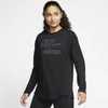 Nike Breathe Women's Long-sleeve Softball Top In Black
