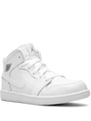 Jordan Air  1 Mid Big Kids' Shoe In White,white,white