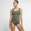 Nike Tankini Women's Swimsuit Top In Olive