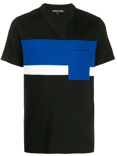 Michael Kors Color-block T-shirt In Black